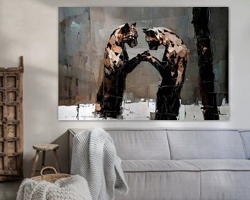 Abstract leopards in cubism by Art & Soul Creations
