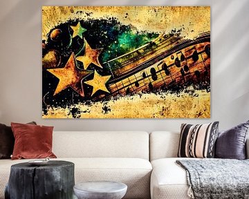 Sterren en muzieknoten kunst van Imperial Art House