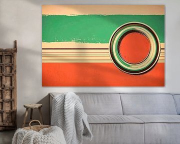 Œuvre d'art géométrique de forme circulaire sur Imperial Art House