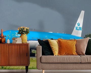 Landing KLM Boeing 777-300.