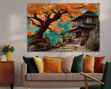 Japanese art painting by Egon Zitter