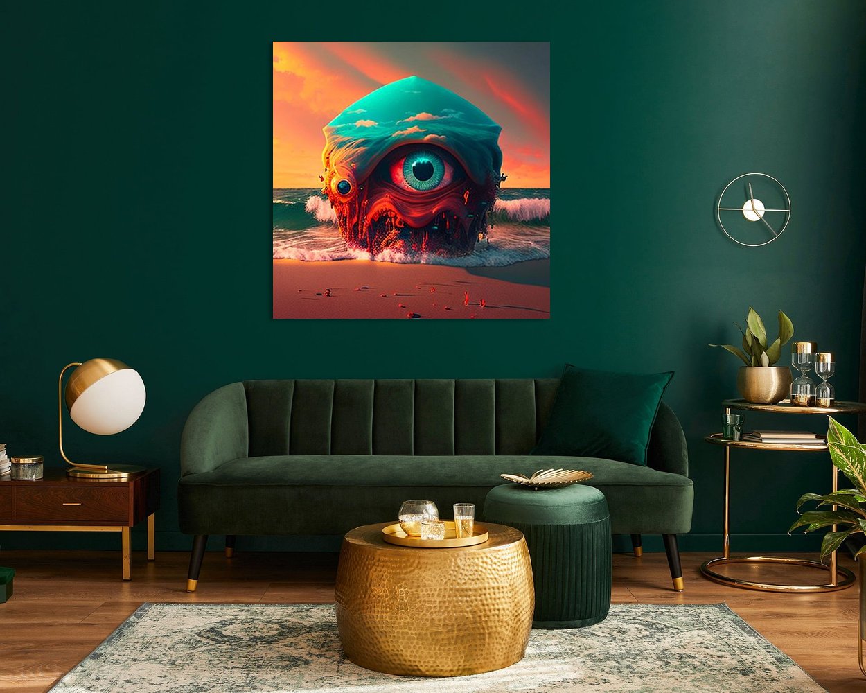 Voorbeeld van het werk in een kamer