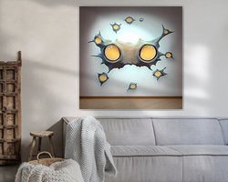 Voorbeeld van het werk in een kamer