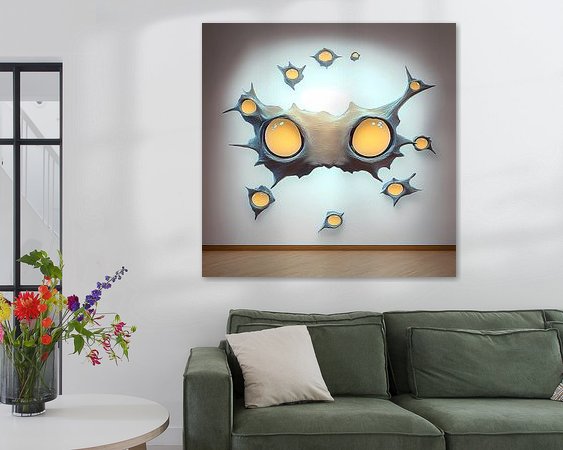 Voorbeeld van het werk in een kamer
