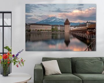 Kapelbrug Luzern Zwitserland van Patrick Nijland