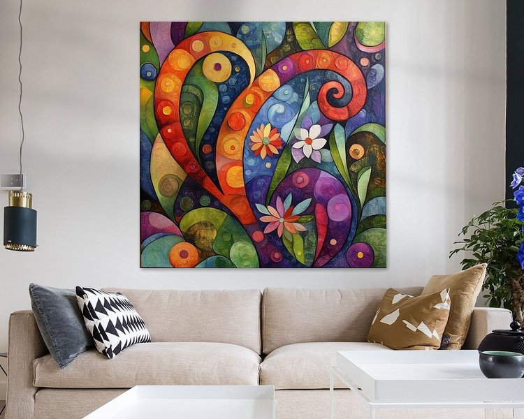 Voorbeeld van het werk in een kamer