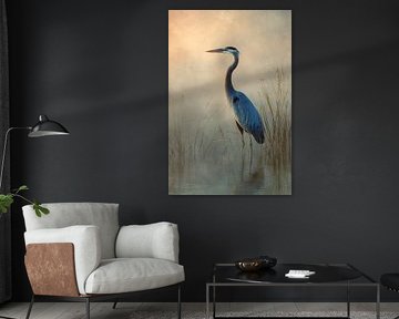 Ochtendstilte – Blauwe Reiger in het Licht