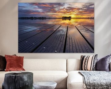 Sunset Paterswoldsemeer - Hoornsemeer Groningen (Netherlands) by Marcel Kerdijk