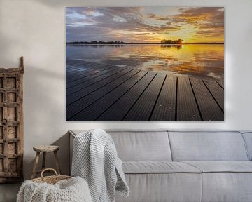 Sunset Paterswoldsemeer - Hoornsemeer Groningen (Netherlands) by Marcel Kerdijk