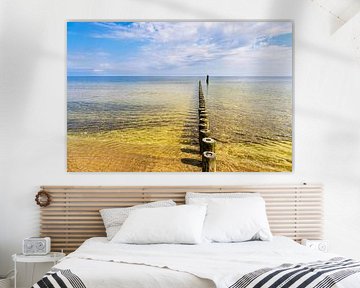 Buhne am Strand von Ückeritz auf der Insel Usedom