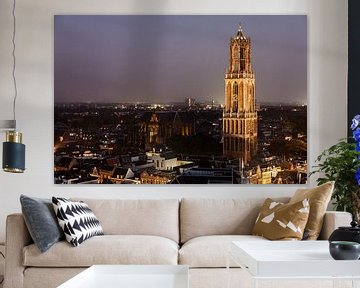 La cathédrale d'Utrecht au crépuscule. sur André Blom Fotografie Utrecht