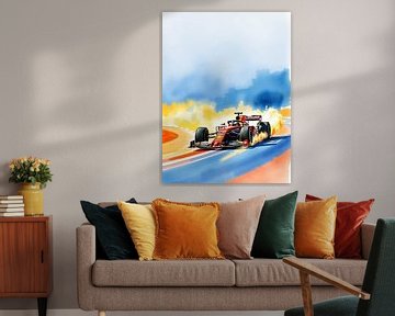 Formula One Racing Speeding by MIROKKU