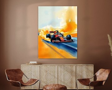 RB Racing Formula One Sunset Speeding by MIROKKU