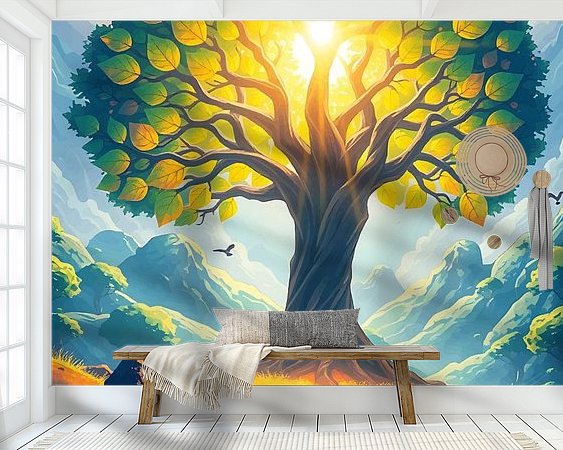 Voorbeeld van het werk in een kamer