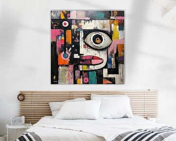 Abstracte gezicht in vormen van TheXclusive Art