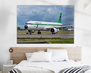 Transavia Airbus A321neo in retro livery.