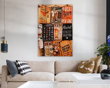 Retro alcohol borden - Voor bar, keuken & goed humeur | staand formaat