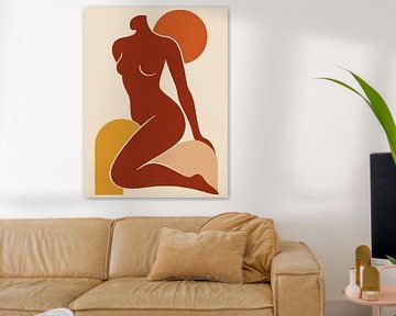 Sensuele geometrie - Feminisme Kunst van coretan tangan