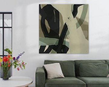 Modern abstract in neutral colors by Abstract Minimalist Art