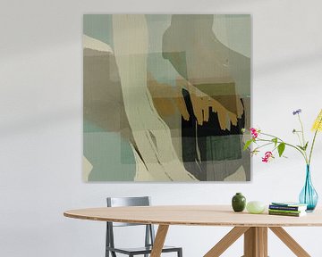 Wabi-sabi in beige and olive by Abstract Minimalist Art