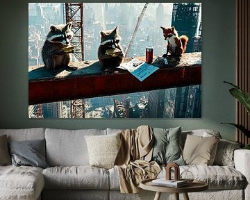 Lunch on a steel beam by Art & Soul Creations