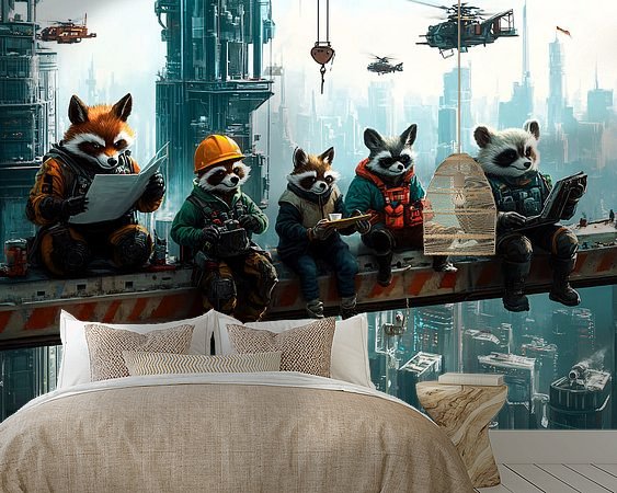 Voorbeeld van het werk in een kamer