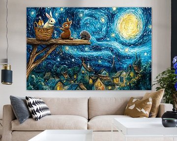 Des animaux enchanteurs sous un ciel étoilé sur Art & Soul Creations