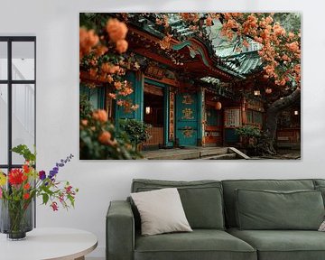 malerei japanischer tempel von Egon Zitter