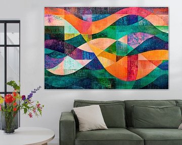 Colourful abstract wall decoration shapes by Imperial Art House