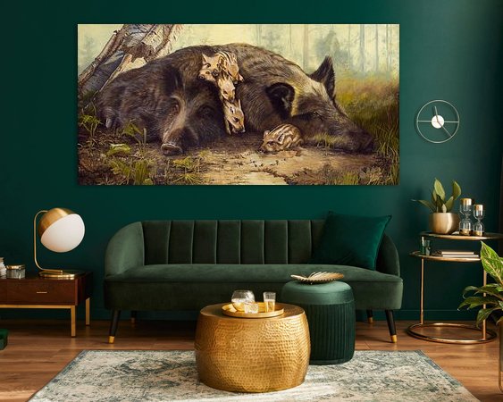 Voorbeeld van het werk in een kamer