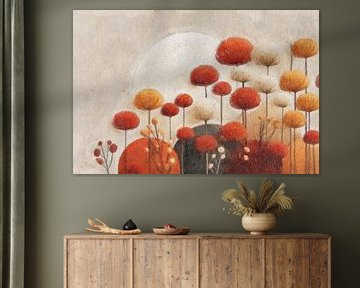 Rote und goldene Kugelblumen von Whale & Sons