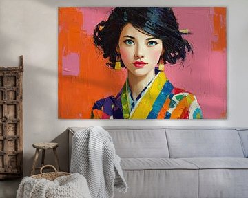 moderne japanische Kunst Geisha von Egon Zitter