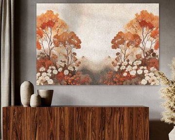 Gespiegelte Bäume und Blumen von Whale & Sons