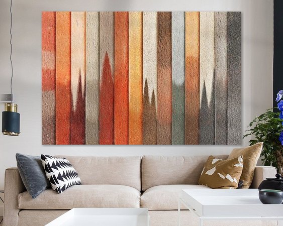 Voorbeeld van het werk in een kamer