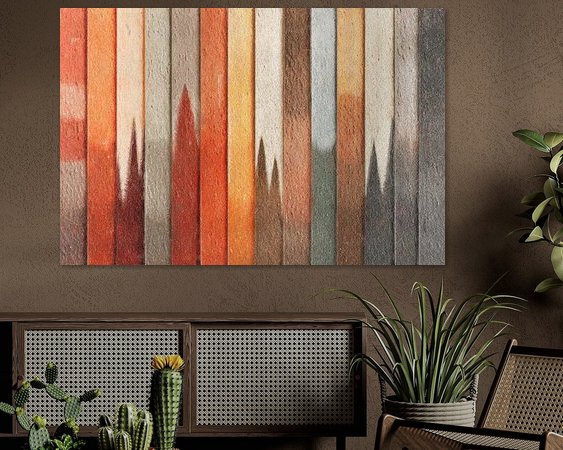 Voorbeeld van het werk in een kamer