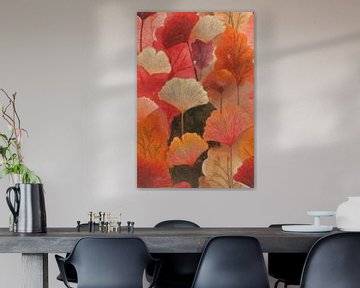 Gingko bladeren in warme tinten van Whale & Sons
