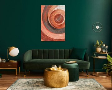 Diepe cirkels in rood van Whale & Sons