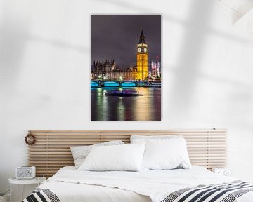LONDEN Nachtzicht van de Big Ben van Melanie Viola