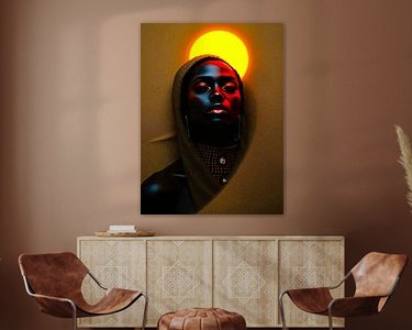 Voorbeeld van het werk in een kamer