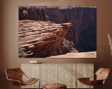 Rotsrichel bij Horseshoe Bend in Arizona van Minimalistiche reisfotografie by.Rieneke