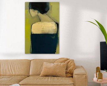 Minimalistisch Vrouw Portret met Kleur van Blikvanger Schilderijen
