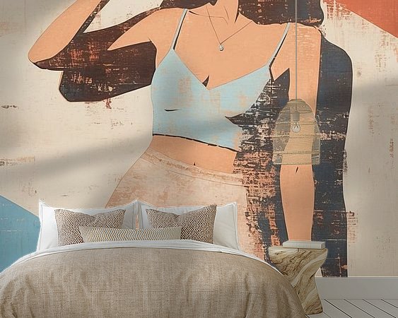 Voorbeeld van het werk in een kamer