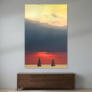 Coucher de soleil tricolore.