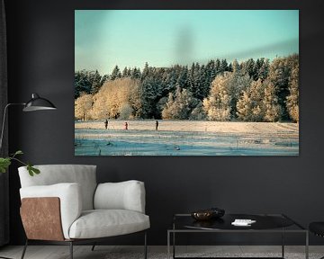 Skipiste door een winterwonderland van Inspiration