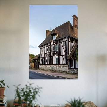 Characterful street in Acquigny, Normandy
