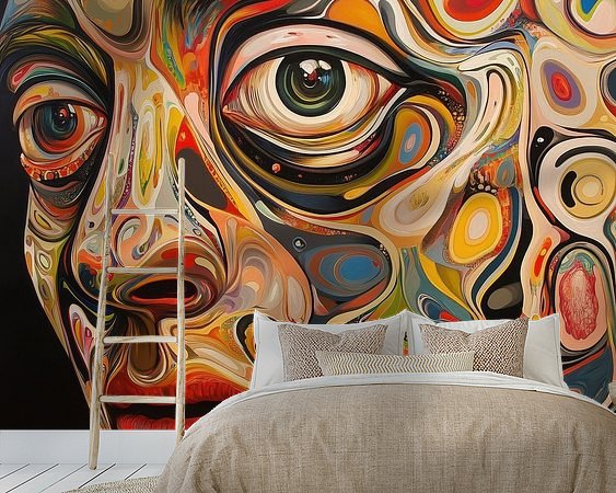 Voorbeeld van het werk in een kamer