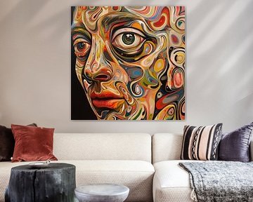 Abstract gezicht van TheXclusive Art