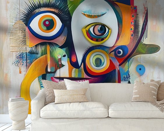 Voorbeeld van het werk in een kamer