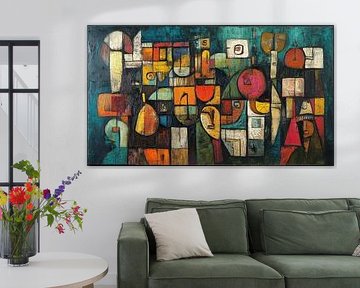Abstracte rare en diverse vormen panorama