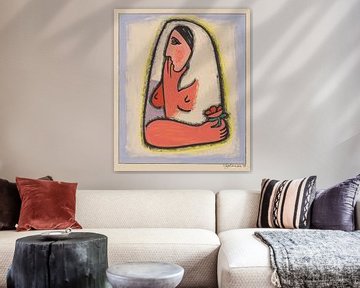 Vrouw met bloem, Mikuláš Galanda